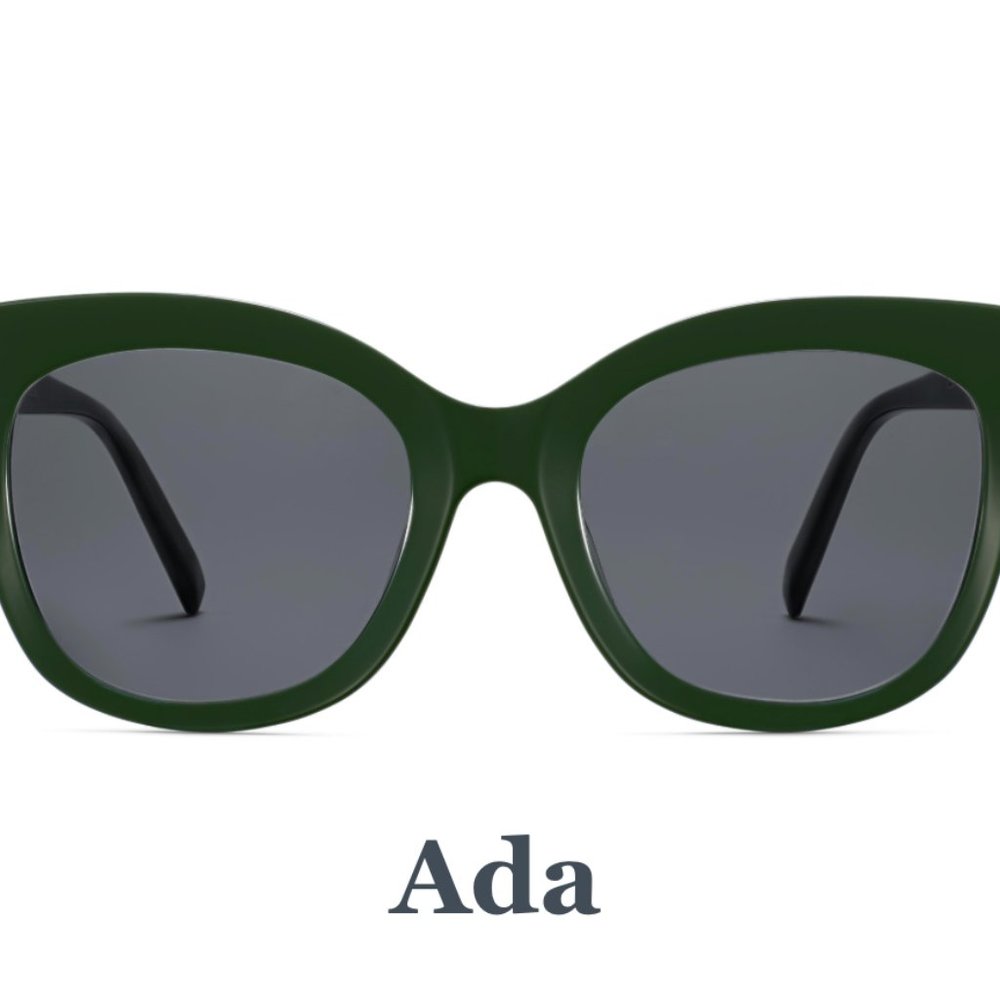 Warby Parker Ada Sunglasses (WIDE) in Forest Green